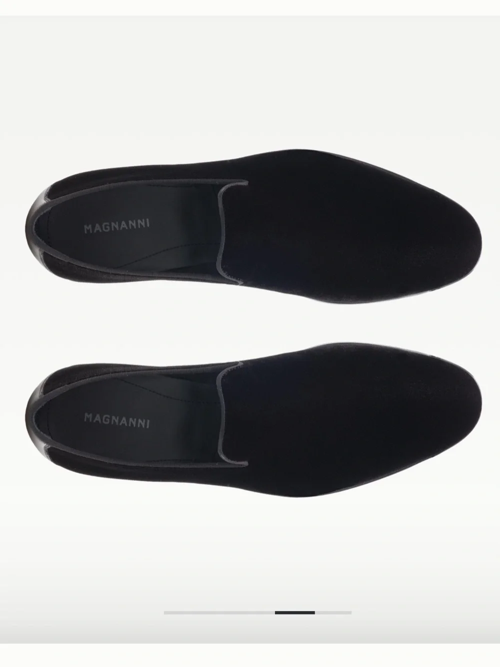 Magnanni Black Velvet Slip-On Loafers
